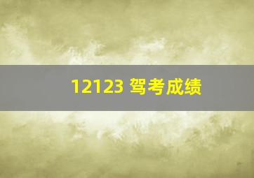 12123 驾考成绩